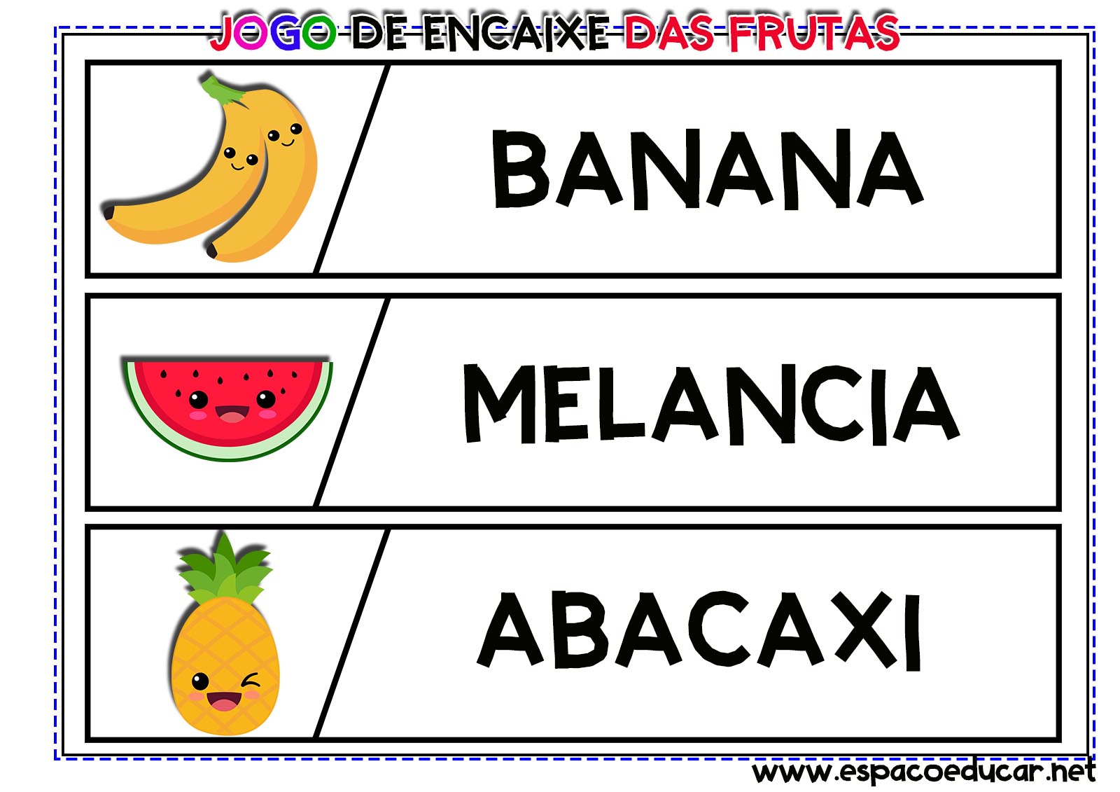 JOGO EDUCATIVO ENCAIXE DAS FRUTAS PARA BAIXAR GRÁTIS EM PDF!-ESPAÇO EDUCAR